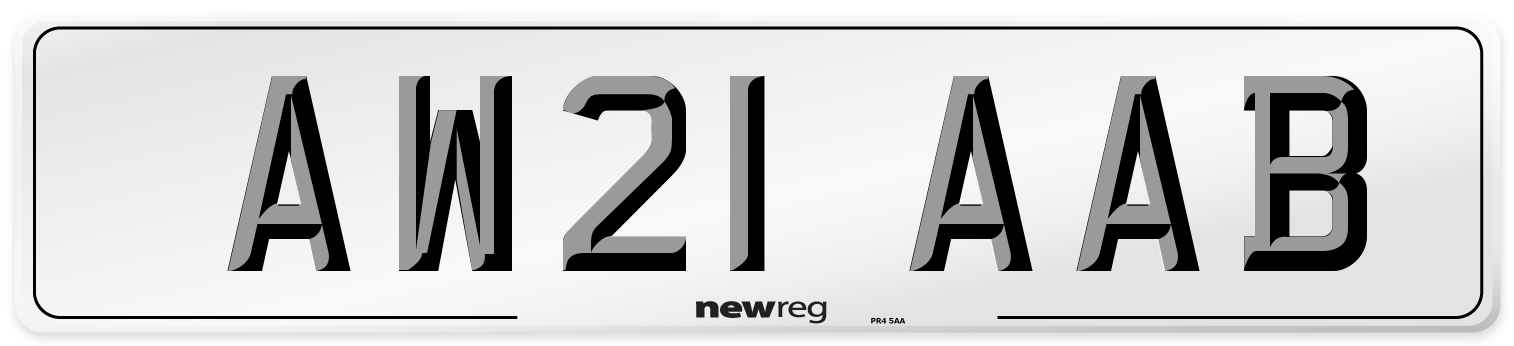 AW21 AAB Number Plate from New Reg